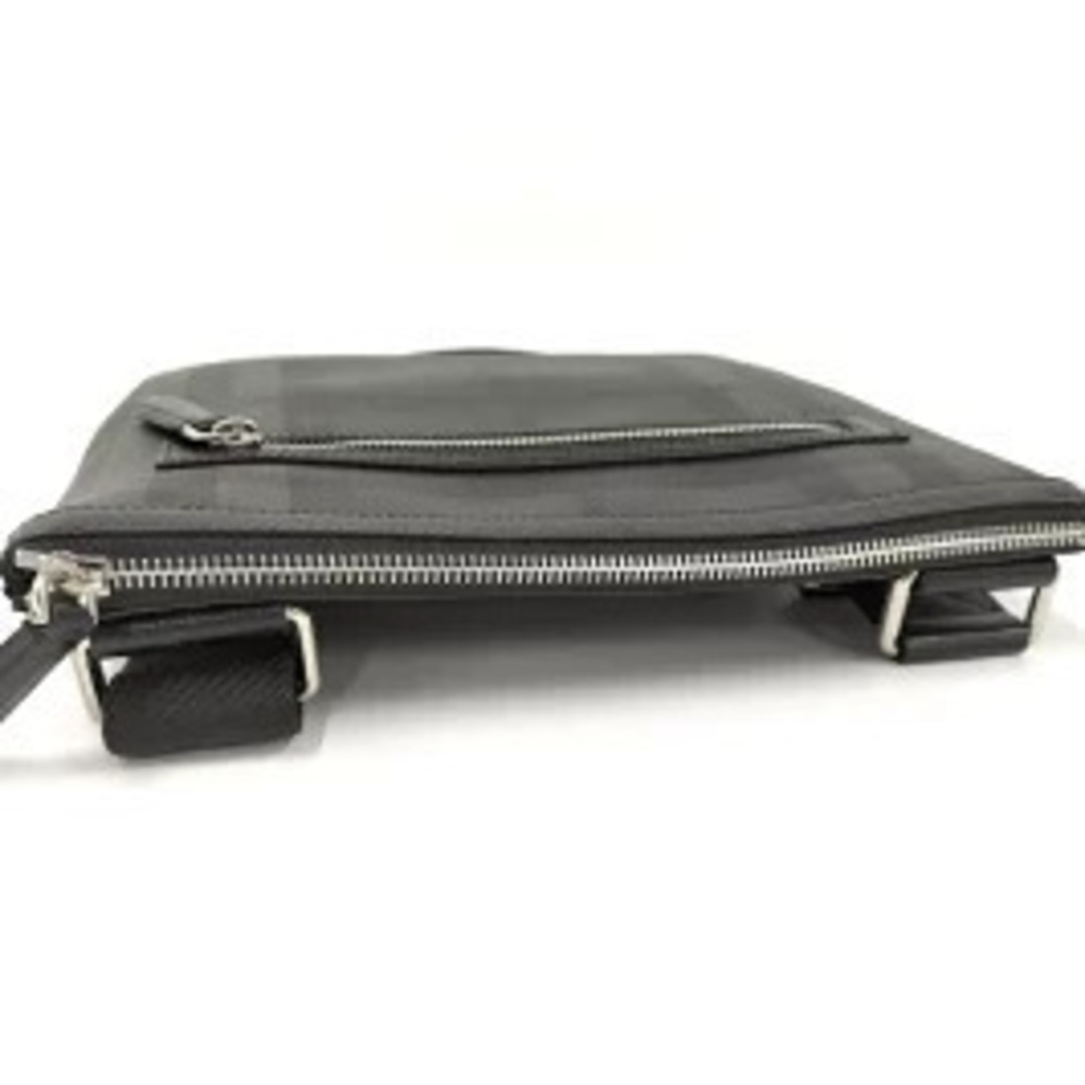 BURBERRY Shoulder Bag Messenger Check Leather Black - Picture 7 of 9
